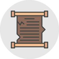 Old Scroll Vector Icon Design