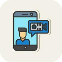 Video Chat Vector Icon Design