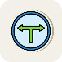 T Junction Vector Icon Design