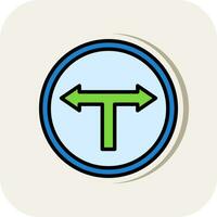 T Junction Vector Icon Design