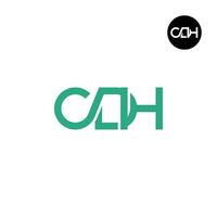 letra CDH monograma logo diseño vector