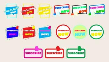 Collection icon Subscribe button. set of Subscribe. vector