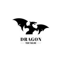 Dragon wyvern vector icon illustration design logo template