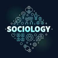 Sociology vector Patterns of Social Relationships concept modern outline banner