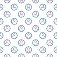 Man in Target vector Aim or Targeting concept creative outline seamless pattern