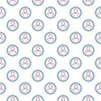 Man in Target vector Aim or Targeting concept creative outline seamless pattern