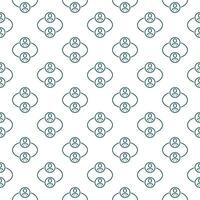 Social Interaction vector Sociology concept line seamless pattern