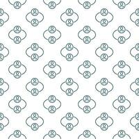 Social Interaction vector Sociology concept line seamless pattern