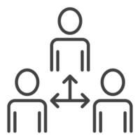 Three People vector Sociology concept thin line icon