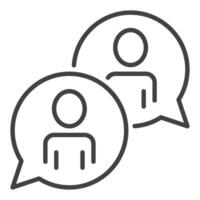 People in Speech Bubble vector Speaking concept linear icon