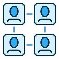 People Sociology Science vector concept blue icon or symbol