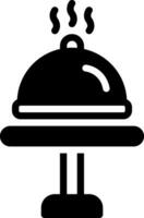 solid icon for dish vector