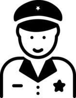 solid icon for police vector