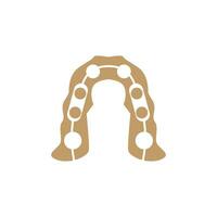 Horseshoe Logo Simple Vector Design Vintage Retro Western Illustrator Template
