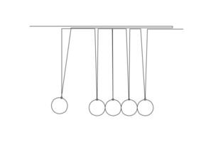 One continuous line drawing of Chemistry and physics laboratory equipment concept. Doodle vector illustration in simple linear style.