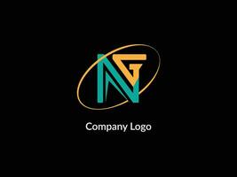 ng monograma letra logo vector