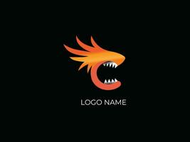 animal cara logo diseño vector