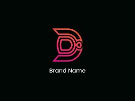 D modern letter logo design vector