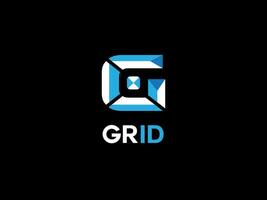 Grid logo design. icon g vector