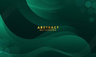 Abstract Gradient green liquid Wave Background vector