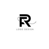 FR initial letter logo vector