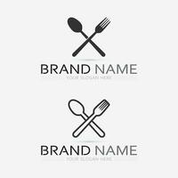 cocina y cocinero logo comida icono resto y café diseño vector gráfico ilustración