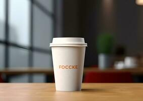 Coffee paper cup mockup Blank Coffee paper mug mock up cover photo