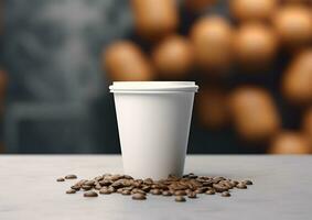 café papel taza Bosquejo - blanco café jarra burlarse de arriba cubrir foto
