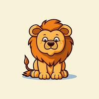 león símbolo linda león dibujos animados vector