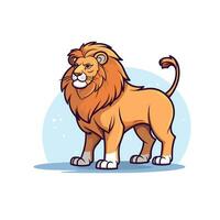 león símbolo linda león dibujos animados vector