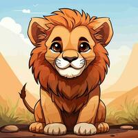 Lion Symbol Cute Lion Cartoon vector