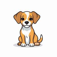 Dog Vector Cute Dog Cartoon Symbol