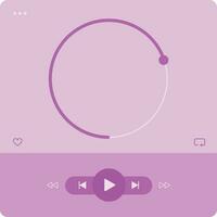 Music Player Interface Element vector