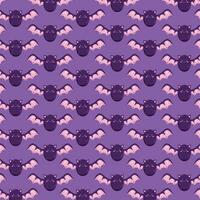 halloween seamless pattern in flat design vector