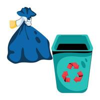 Trendy Disposal Concepts vector