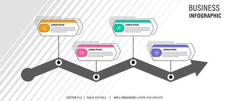 presentación negocio resumen antecedentes infografía modelo vector