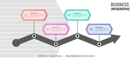 Presentation business abstract background infographic template vector
