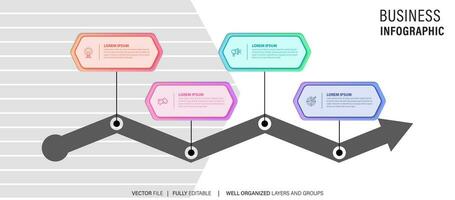 Presentation business abstract background infographic template vector