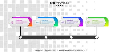 presentación negocio resumen antecedentes infografía modelo vector