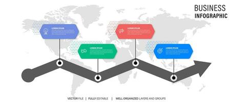 presentación negocio resumen antecedentes infografía modelo vector