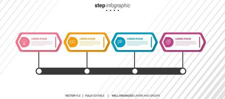 presentación negocio resumen antecedentes infografía modelo vector