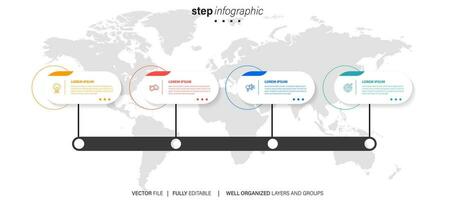 crecimiento oportunidad infografía gráfico diseño modelo. editable infochart con iconos instructivo gráficos con 4 4 paso secuencia. visual datos presentación. aéreo, merriweather sans fuentes usado vector