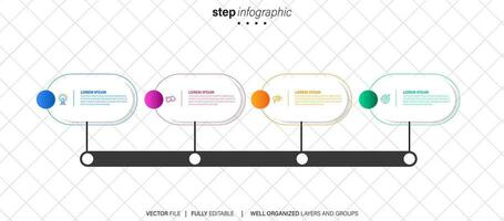 crecimiento oportunidad infografía gráfico diseño modelo. editable infochart con iconos instructivo gráficos con 4 4 paso secuencia. visual datos presentación. aéreo, merriweather sans fuentes usado vector