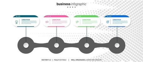 vector infografía flecha diseño con 4 4 opciones o pasos. infografia para negocio concepto. lata ser usado para presentaciones bandera, flujo de trabajo disposición, proceso diagrama, fluir cuadro, informacion grafico