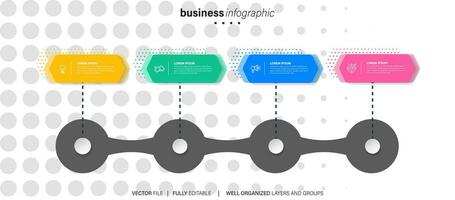 Progreso bar. paso proceso gráfico indicador diseño, aplicación resumen interfaz elemento, sitio web color descargar escenario. vector infografía conjunto