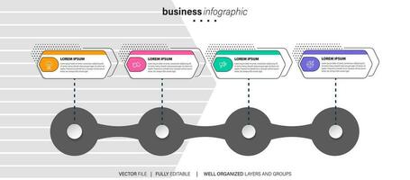 Progreso bar. paso proceso gráfico indicador diseño, aplicación resumen interfaz elemento, sitio web color descargar escenario. vector infografía conjunto