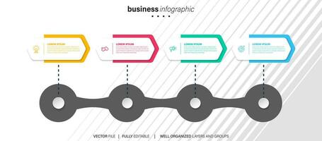 Progreso bar. paso proceso gráfico indicador diseño, aplicación resumen interfaz elemento, sitio web color descargar escenario. vector infografía conjunto