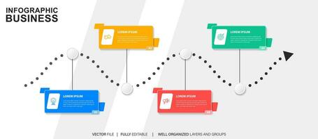 visualización de datos comerciales. iconos de infografía de línea de tiempo diseñados para plantilla de fondo abstracto elemento de hito diagrama moderno tecnología de proceso marketing digital presentación de datos vector de gráfico