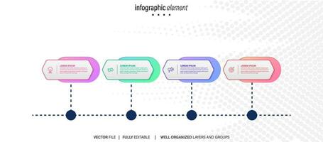 Infographic design template. Creative concept with 4 steps vector