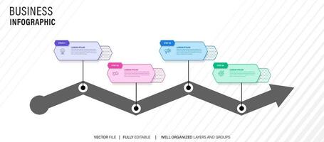 vector infografía etiqueta modelo con iconos 4 4 opciones o pasos. infografia para negocio concepto. lata ser usado para informacion gráficos, fluir gráficos, presentaciones, web sitios, pancartas, impreso materiales